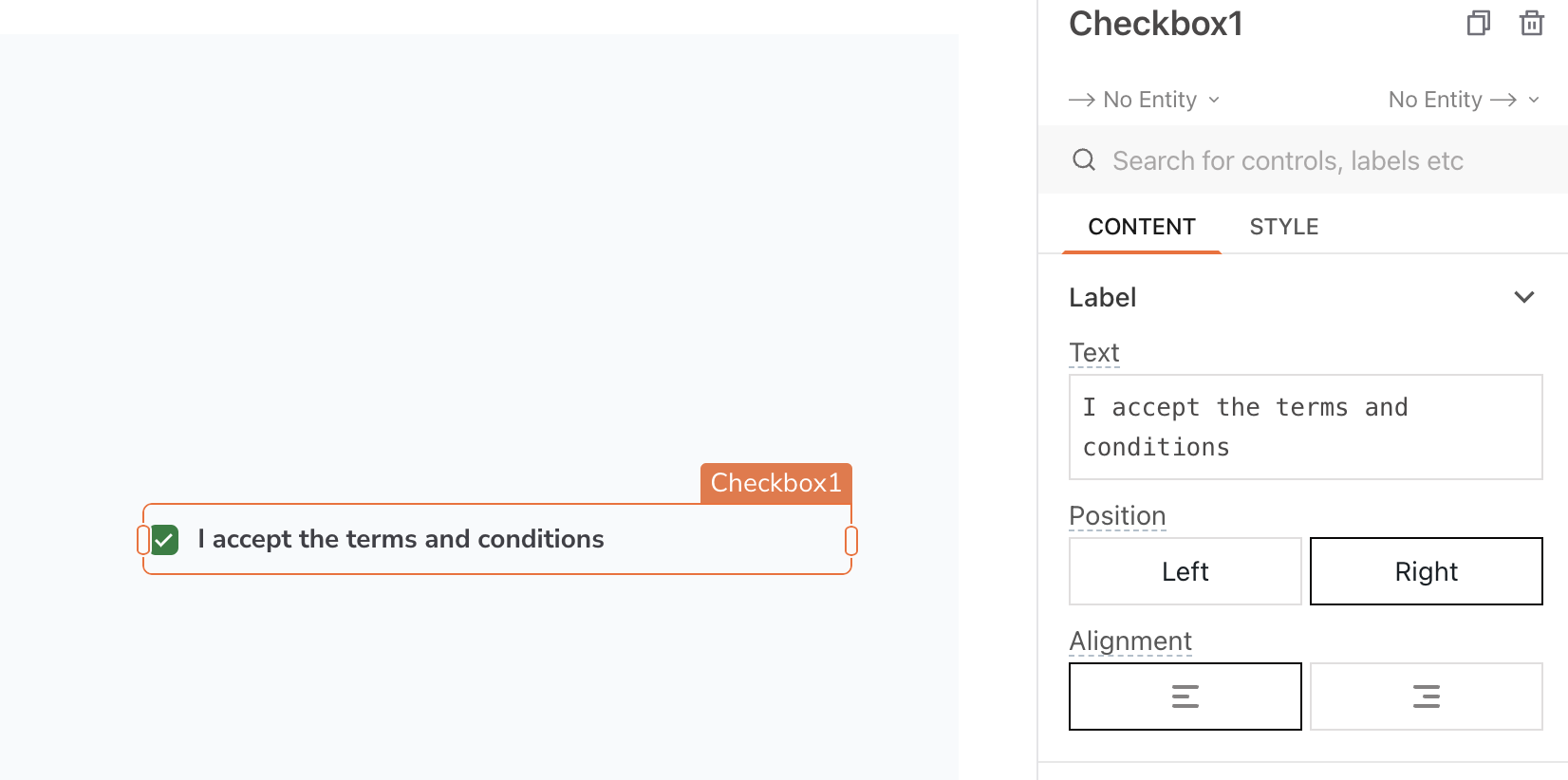 Display Checkbox